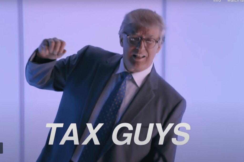 This is a screenshot of Donald Trump on Saturday Night Light in a parody music video of Drake's Hotline Bling music video. 